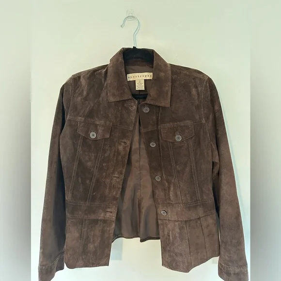 Apostrophe Dark Brown Leather/Suede Jacket - Picture 2 of 5